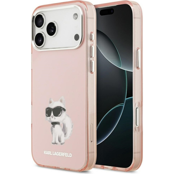 Karl Lagerfeld Iml Aquarelle Choupette & Logo Magsafe Case For Iphone 17 Pro Pink - (KLHMP17LHMCHAQOP)