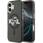 Karl Lagerfeld Iml Glitter Karl & Choupette Sketch Logo Magsafe Case For Iphone 17 Black - (KLHMP17SHGKCGKBK)