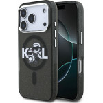 Karl Lagerfeld Iml Glitter Karl & Choupette Sketch Logo Magsafe Case For Iphone 17 Pro Black - (KLHMP17LHGKCGKBK)