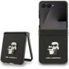 Karl Lagerfeld Saffiano Karl&Choupette Pin Case For Samsung Galaxy Z Flip7 Black - (KLHCZF7SAPKCNPK)