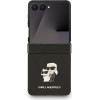Karl Lagerfeld Saffiano Karl&Choupette Pin Case For Samsung Galaxy Z Flip7 Black - (KLHCZF7SAPKCNPK)