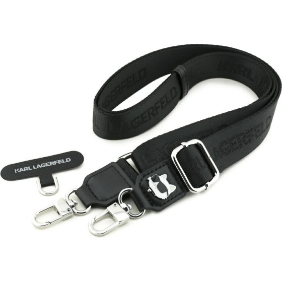 Karl Lagerfeld Universal Strap Tether Patch Choupette Metal Logo Black - (KLUCNCHPSPK)