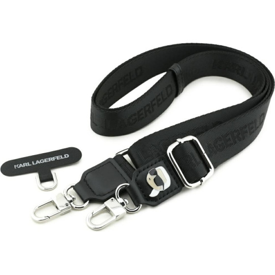 Karl Lagerfeld Universal Strap Tether Patch Karl Metal Logo Black - (KLUCNKHPSPK)