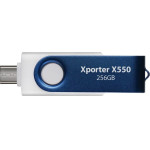 Patriot Xporter X550 256GB / Usb Typ-A + Usb Typ-C / Usb 3.2 Gen 1 / bilo-Modra - (PS256GX550AAD)