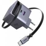 Ugreen Wall Charger X614, 45W, 3A, 1 x USB-A - 1 x USB-C, With USB-C Cable, Grey