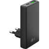 Goobay USB-C PD GaN Dual Fast Charger 90� Flat (45 W) black black - (75719)