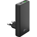 Goobay USB-C PD GaN Dual Fast Charger 90� Flat (45 W) black black - (75719)