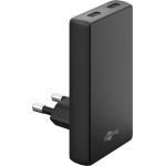 Goobay USB-C PD GaN Dual Fast Charger 90� Flat (45 W) black black - (75721)