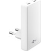 Goobay USB-C PD GaN Dual Fast Charger 90� Flat (45 W) white white - (75722)