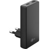 Goobay USB-C PD GaN Dual Fast Charger 90� Flat (65 W) black black - (75725)