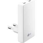 Goobay USB-C PD GaN Dual Fast Charger 90� Flat (65 W) white white - (75726)