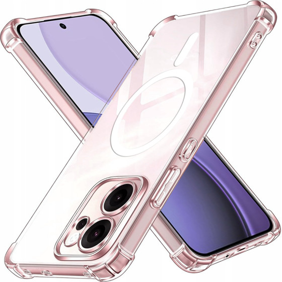Techsuit - Shockproof Clear Silicone Magsafe - Oppo Reno14 F / Reno14 Fs 5G - Clear