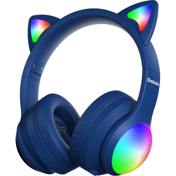 Kiddoboo Delulu Bluetooth Headphones Disco Blue - (KBMS632BLU)