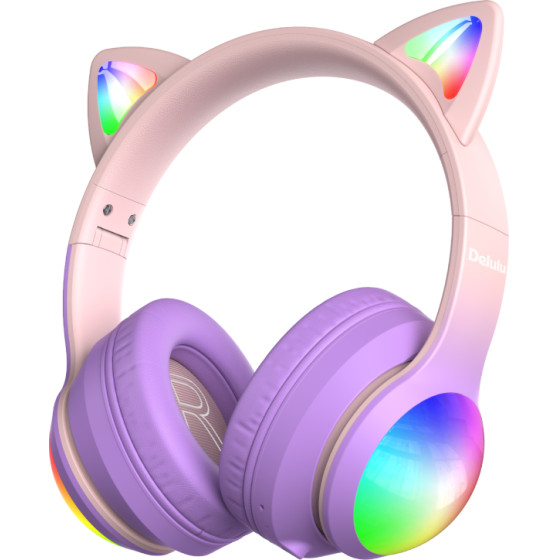 Kiddoboo Delulu Bluetooth Headphones Disco Pink - (KBMS632PNK)