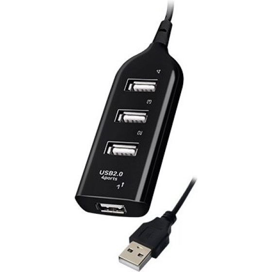 Vakoss Interface Hub Usb 2.0 Black - (TC-234UX)