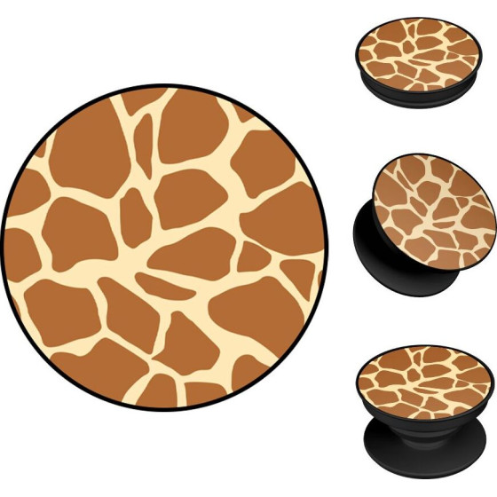 Sonique Pop Holder Animal Print Series Giraffe 02