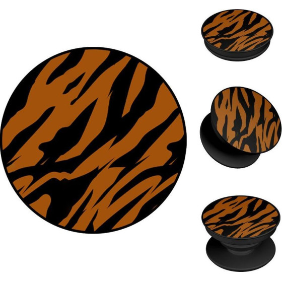 Sonique Pop Holder Animal Print Series Tiger 01