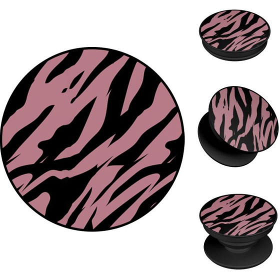 Sonique Pop Holder Animal Print Series Tiger 02