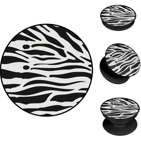Sonique Pop Holder Animal Print Series Zebra