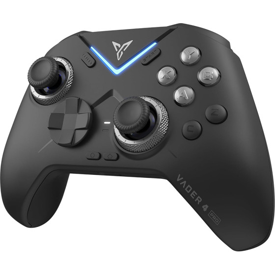 Flydigi - Gaming Controller Vader 4 Pro - Force-Adjustable Lever, 1000Hz, Multi-Platform, 4 Areas Vibration, 800mAh - Black