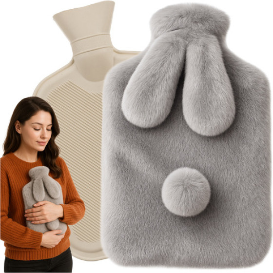 Ruhhy Rubber Hot Water Bottle In a Cover 1.8L 26383 - (18574-0)