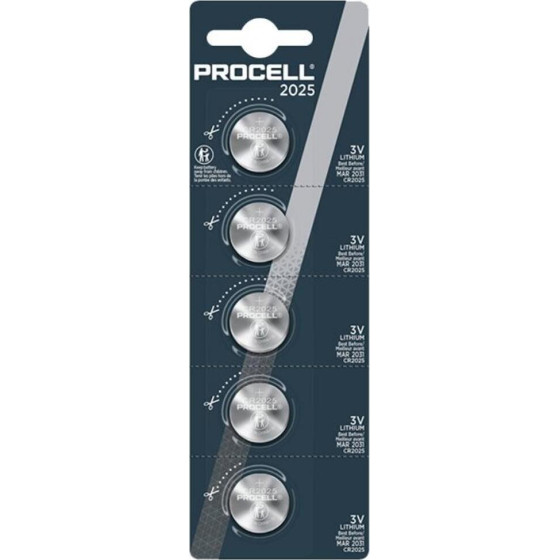 Duracell Procell CR2025 Lithium Batteries - (20200)