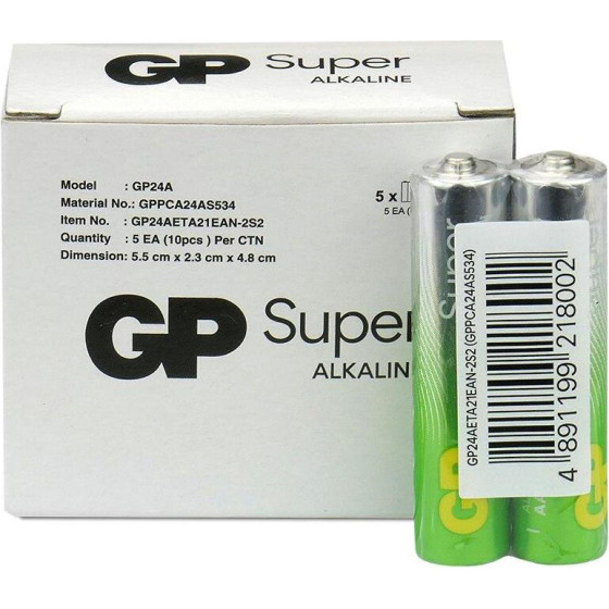 GP Super Alkaline G-Tech LR03 / Aaa Alkaline Battery - (20530)