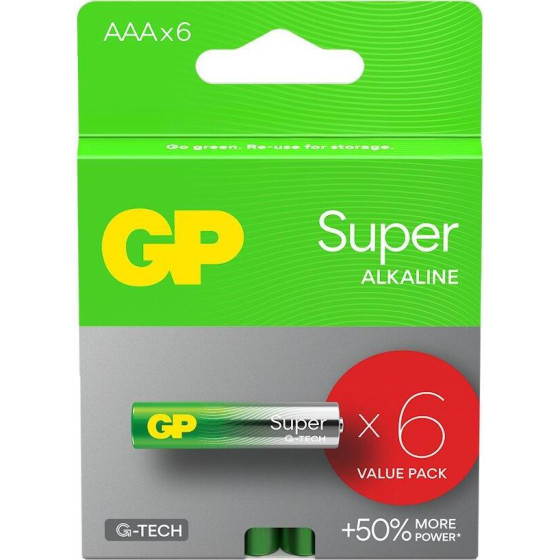GP Super Alkaline G-Tech LR03/Aaa Alkaline Battery - (20475)