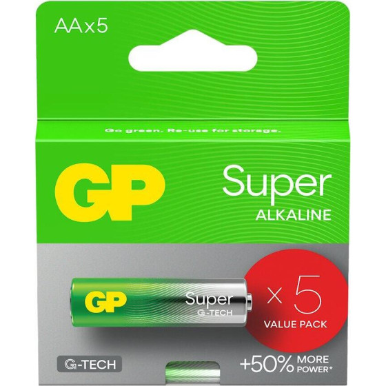 GP Super Alkaline G-Tech LR6/Aa Alkaline Battery - (20398)