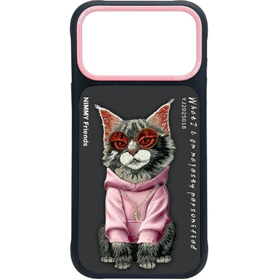 Nimmy Etui Glasses Cool Cat Do Iphone 17 Pro Max Czarny - (N-YJ-IP17-Pro-Max-018)