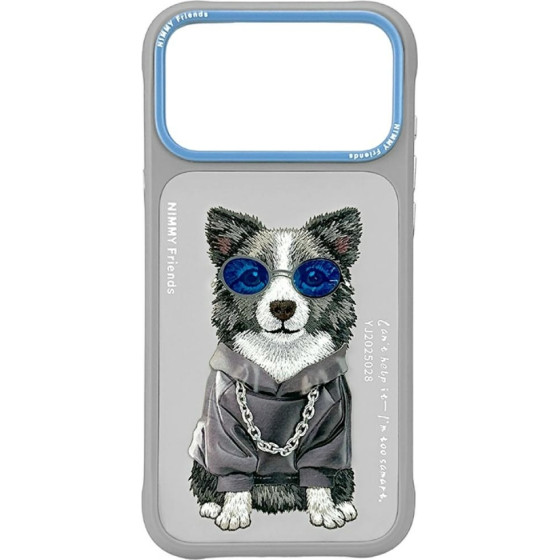 Nimmy Etui Glasses Cool Dog Do Iphone 17 Pro Szary - (N-YJ-IP17-Pro-028)