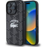 Lacoste Blend Monogram MagSafe Case for iPhone 16 Pro Black - (LCHMP16LPIGK)