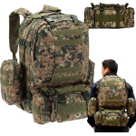 EXTRALINK Military Backpack Tactical 4-in-1 School Travel Survival Bag 50L MIL-668 - (EX.37049)