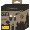 Tactical Fast Rope Kevlar Cable USB-A/USB-C 0.3m Grey - (57983104165)
