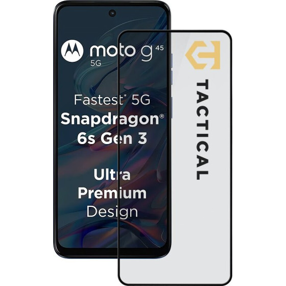 Tactical Glass Shield 5D for Motorola G45 Black - (57983123275)