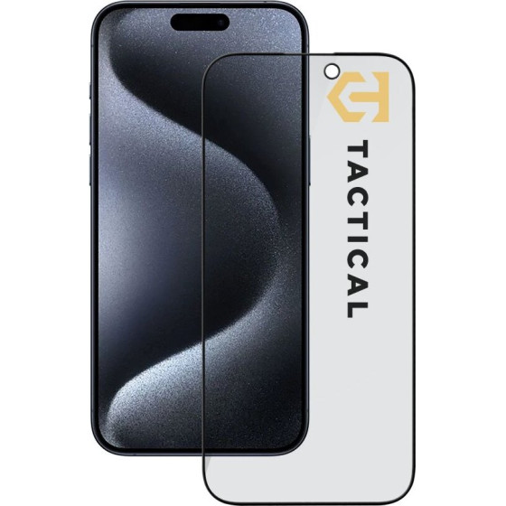 Tactical Glass Shield Privacy Stealth 5D for Apple iPhone 15 Pro Black - (57983127193)