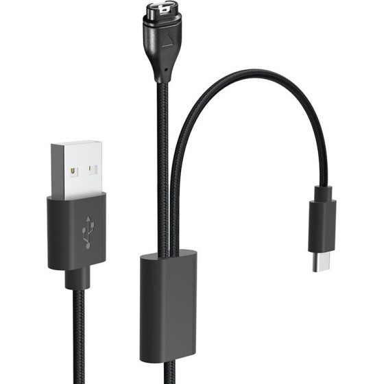 Tactical USB Charging 2in1 Cable for Garmin Fenix 7/8, Tactix 8 + USB-C - (57983111856)