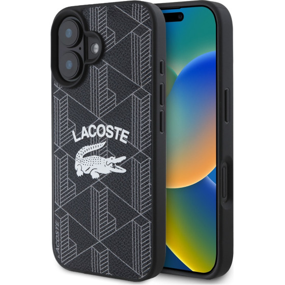 Lacoste Blend Monogram MagSafe Case for iPhone 16 Pro Max Black - (LCHMP16XPIGK)