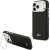 Lacoste Iconic Petit Pique Camera Stand MagSafe Case for iPhone 17 Pro Max Black - (LCHMP17XPCSLAK)