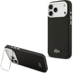 Lacoste Iconic Petit Pique Camera Stand MagSafe Case for iPhone 17 Pro Max Black - (LCHMP17XPCSLAK)