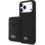Lacoste Iconic Petit Pique MagSafe Case + Wallet for iPhone 17 Pro Max Black - (LCHMBWP17XPLAK)