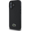 Lacoste Iconic Petit Pique Woven Logo MagSafe Case for iPhone 16 Black - (LCHMP16SPVCK)