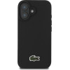 Lacoste Iconic Petit Pique Woven Logo MagSafe Case for iPhone 16 Black - (LCHMP16SPVCK)