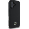 Lacoste Iconic Petit Pique Woven Logo MagSafe Case for iPhone 16 Black - (LCHMP16SPVCK)
