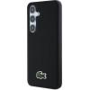 Lacoste Iconic Petit Pique Woven Logo MagSafe Case for Samsung Galaxy S25 Black - (LCHMS25SPVCK)