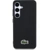 Lacoste Iconic Petit Pique Woven Logo MagSafe Case for Samsung Galaxy S25 Black - (LCHMS25SPVCK)