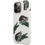 Lacoste Liquid Silicone Allover Pattern Case for iPhone 13 Pro Max White - (LCHC13XSOW)