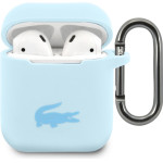 Lacoste Liquid Silicone Glossy Printing Logo Case for AirPods 1/2 Blue - (LCA2SLB)