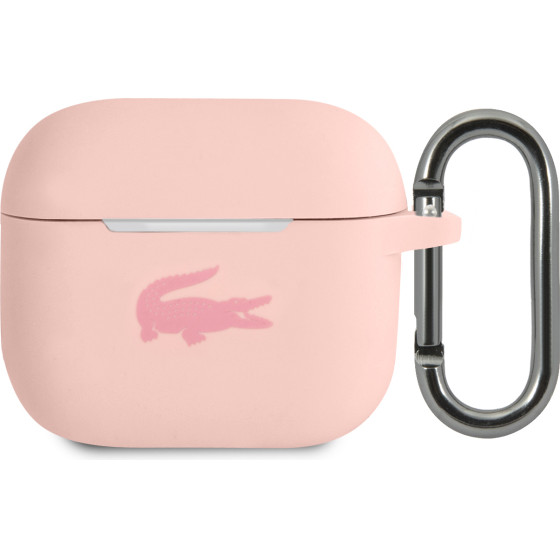 Lacoste Liquid Silicone Glossy Printing Logo Case for AirPods 3 Pink - (LCA3SI)