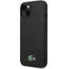 Lacoste Liquid Silicone Microfiber Croc Logo MagSafe Case for iPhone 13/14/15 Black - (LCHMP14SSLOK)